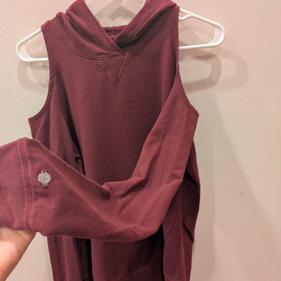 Reworked "cold shoulder" Carrie Underwood hoodie - Picture 3 of 10